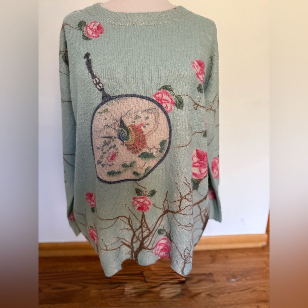 Green Wool Blend Sweater